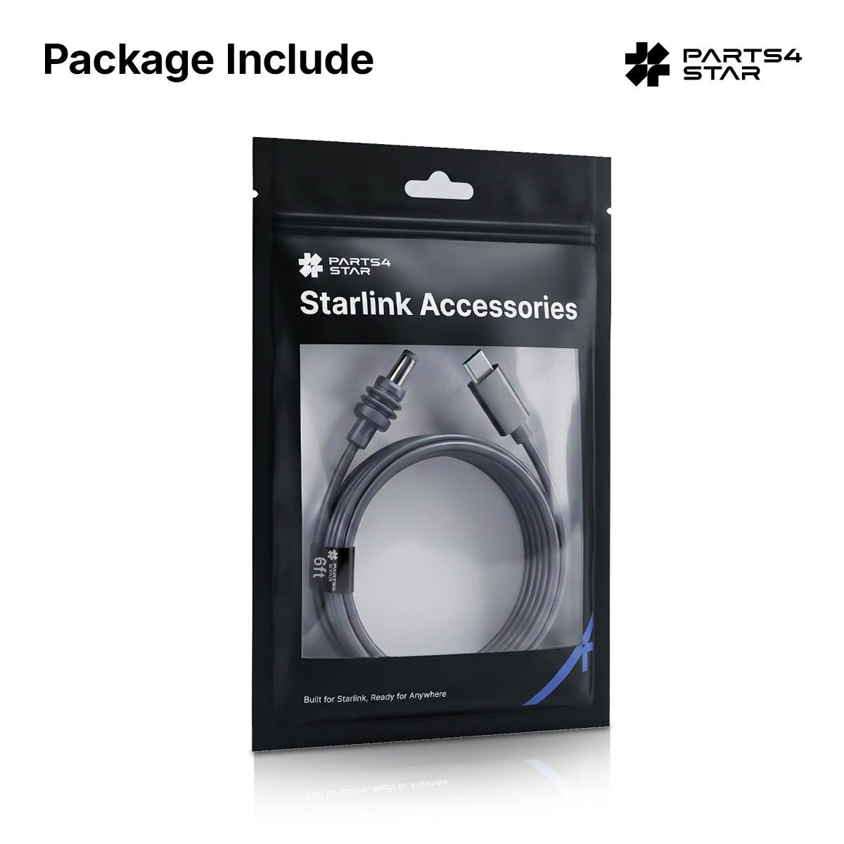 Package includes USB-C to DC power cable