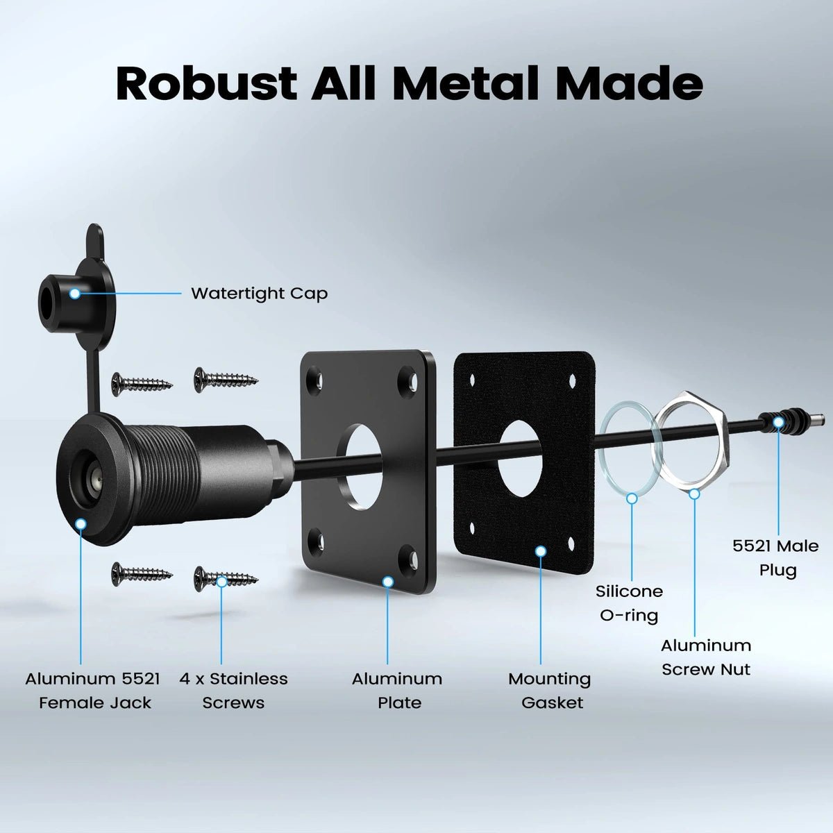 Starlink Mini Wall Pass Through Kit - Aluminum Cable Entry - Parts4Star
