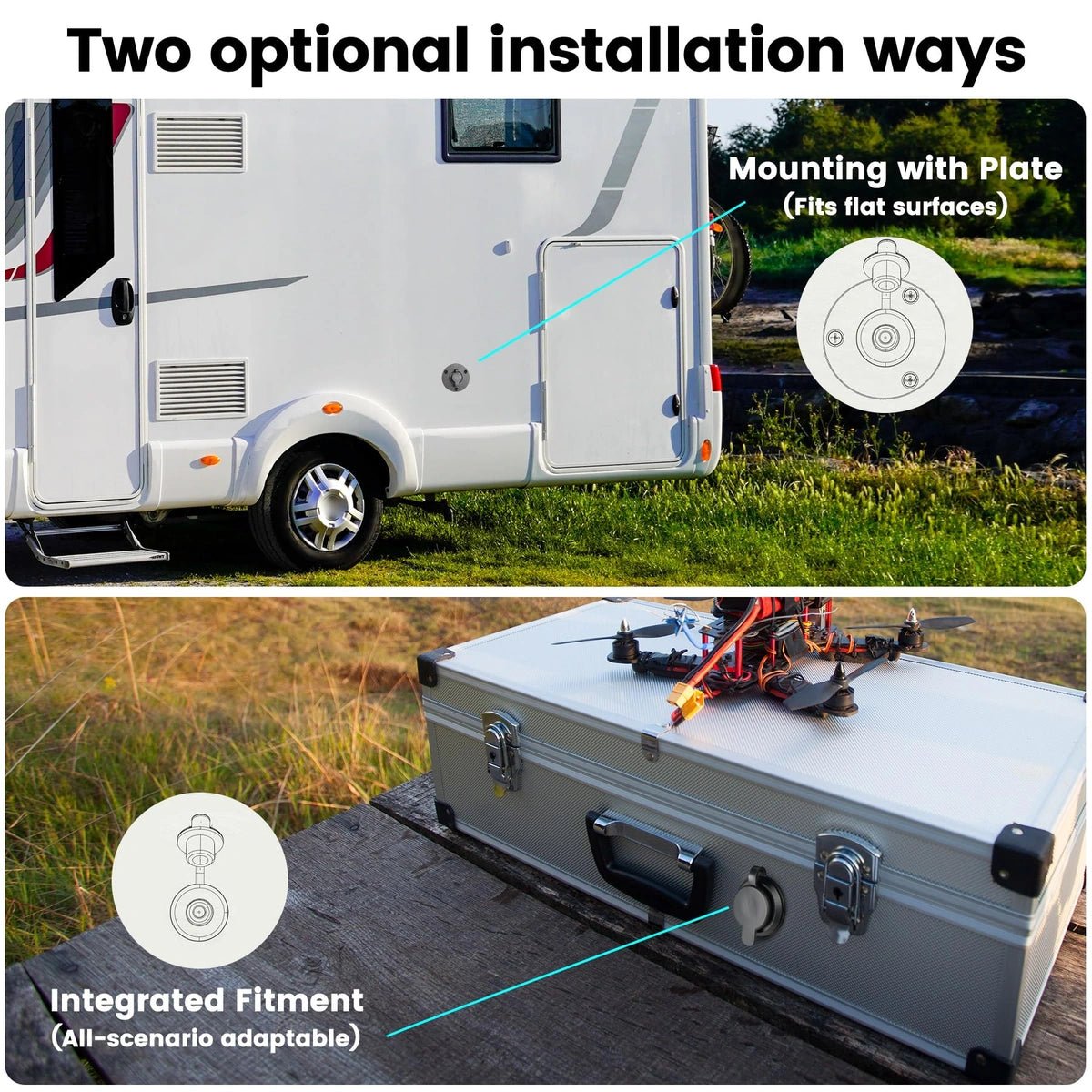 Starlink Mini Wall Pass Through Kit - Waterproof Aluminum Panel - Parts4Star