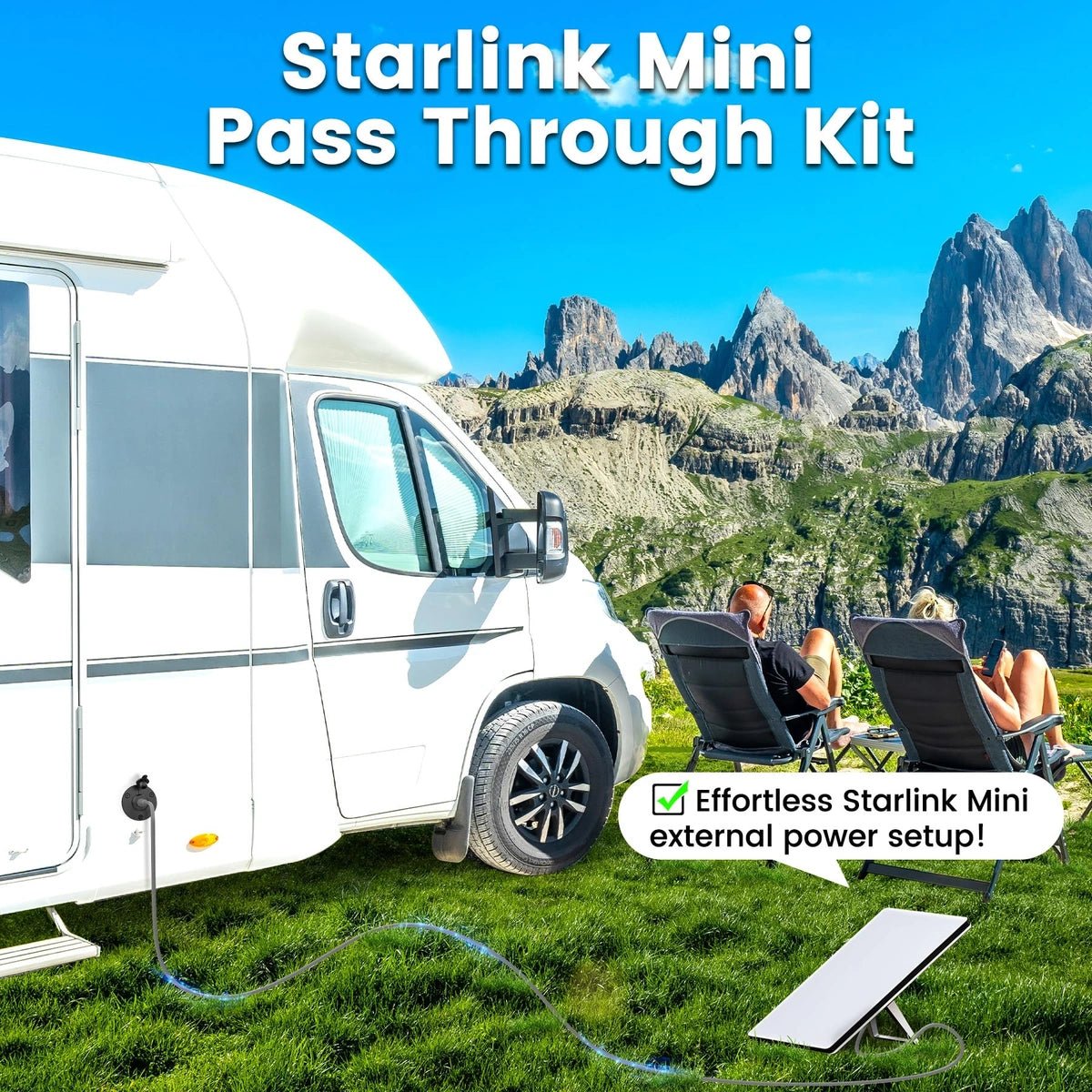 Starlink Mini Wall Pass Through Kit - Waterproof Aluminum Panel - Parts4Star