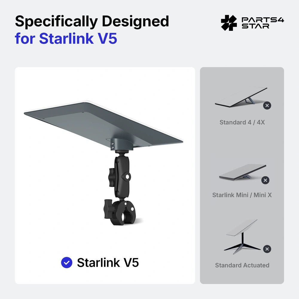 Starlink V5 Adjustable Clamp Mount Kit With 1/4"-20 and 3/8"-16 Threads - Parts4Star