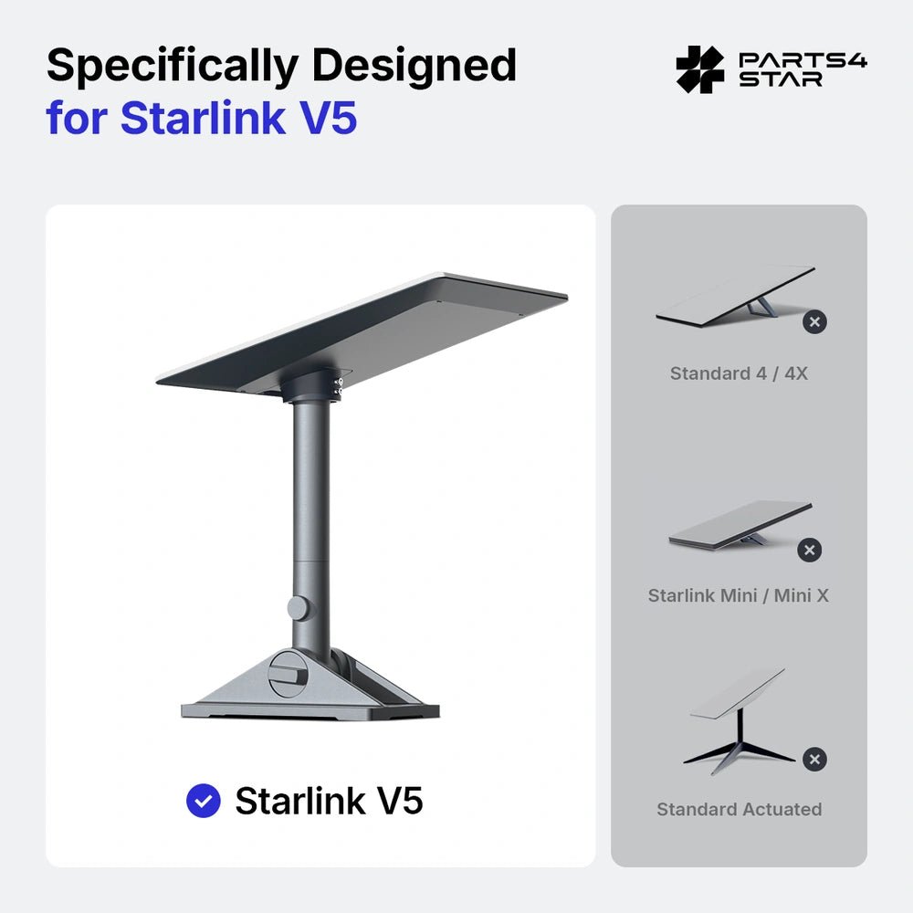 Starlink V5 Adjustable Roof Pivot Mounting Kit - 90° Tilt - Parts4Star