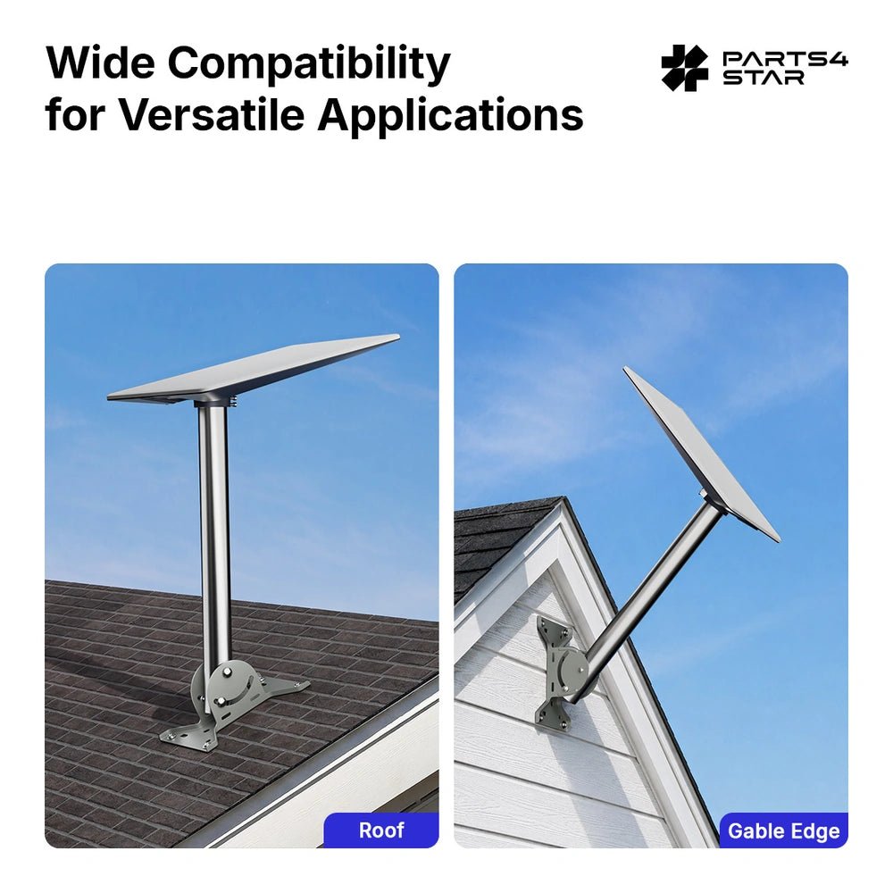 Starlink V5 Adjustable Roof Pole Mount Kit - Thickened Stainless-Steel - Parts4Star