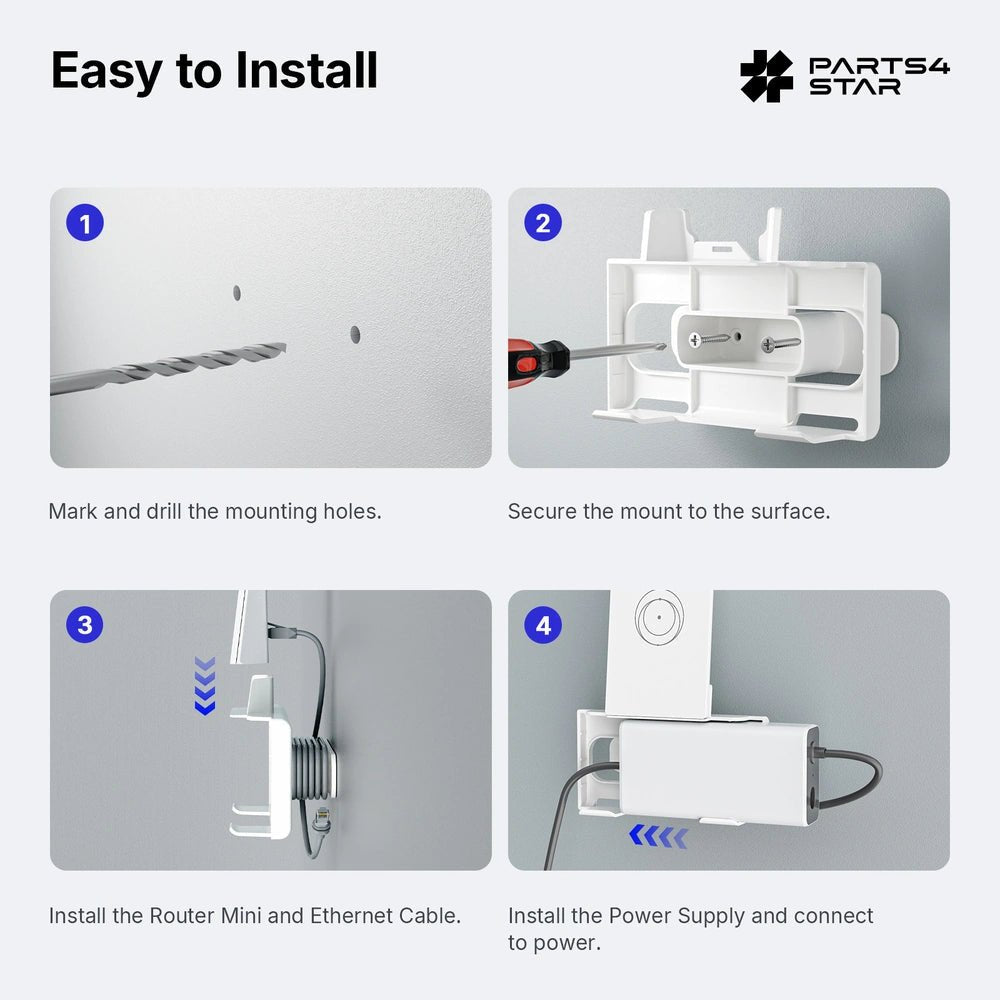 Starlink V5 Router Mini & Power Supply Wall Mount Kit – Presale Ships Aug 31, 2026 - Parts4Star