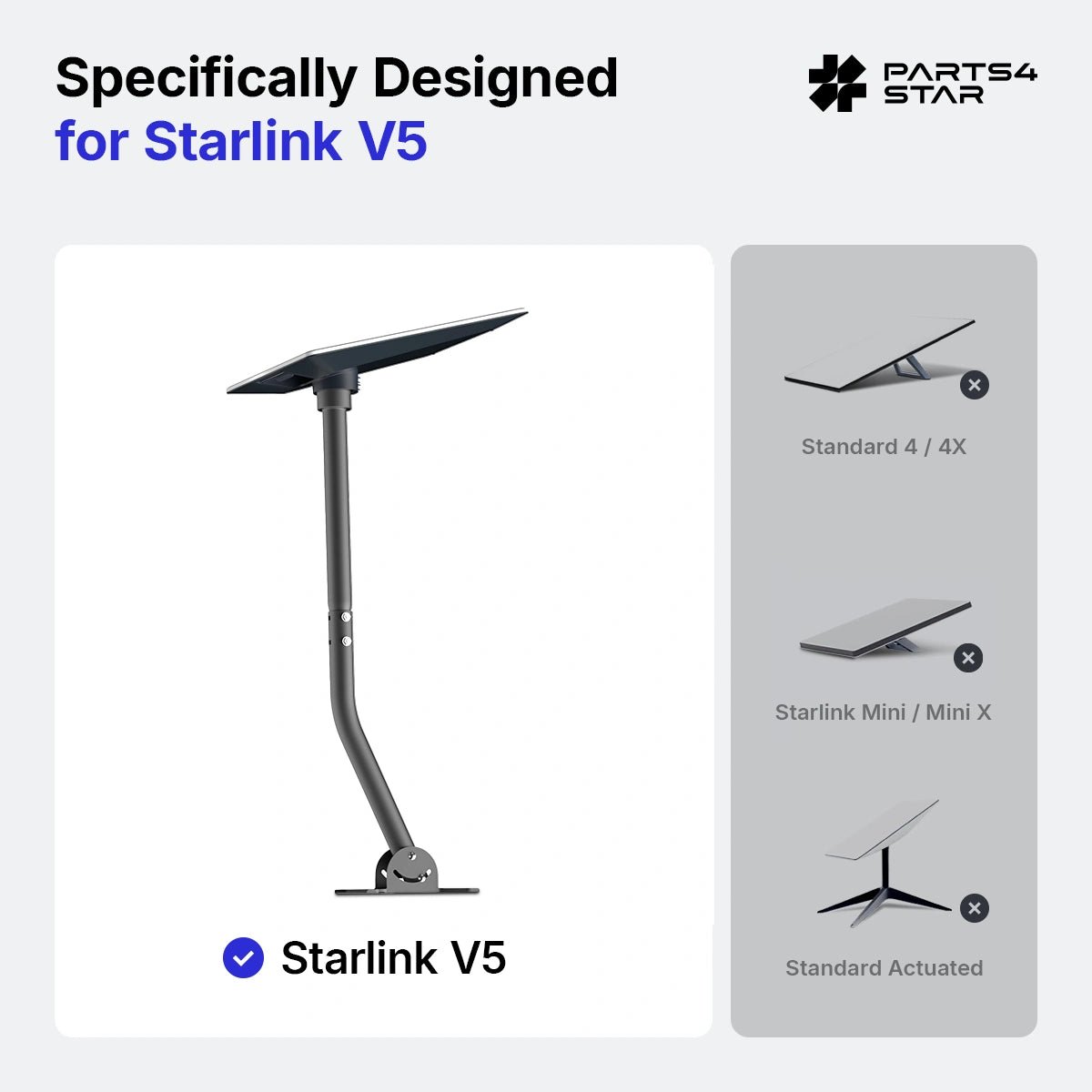 Starlink V5 Wall & Roof Mount Kit - 30 Inch Adjustable - Parts4Star