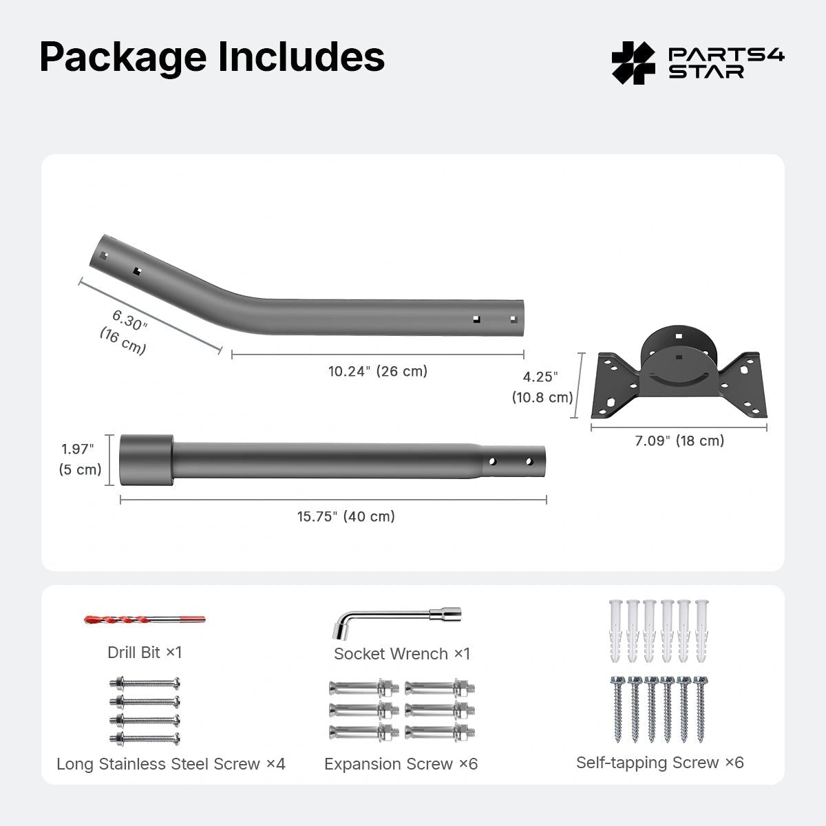 Starlink V5 Wall & Roof Mount Kit - 30 Inch Adjustable - Parts4Star