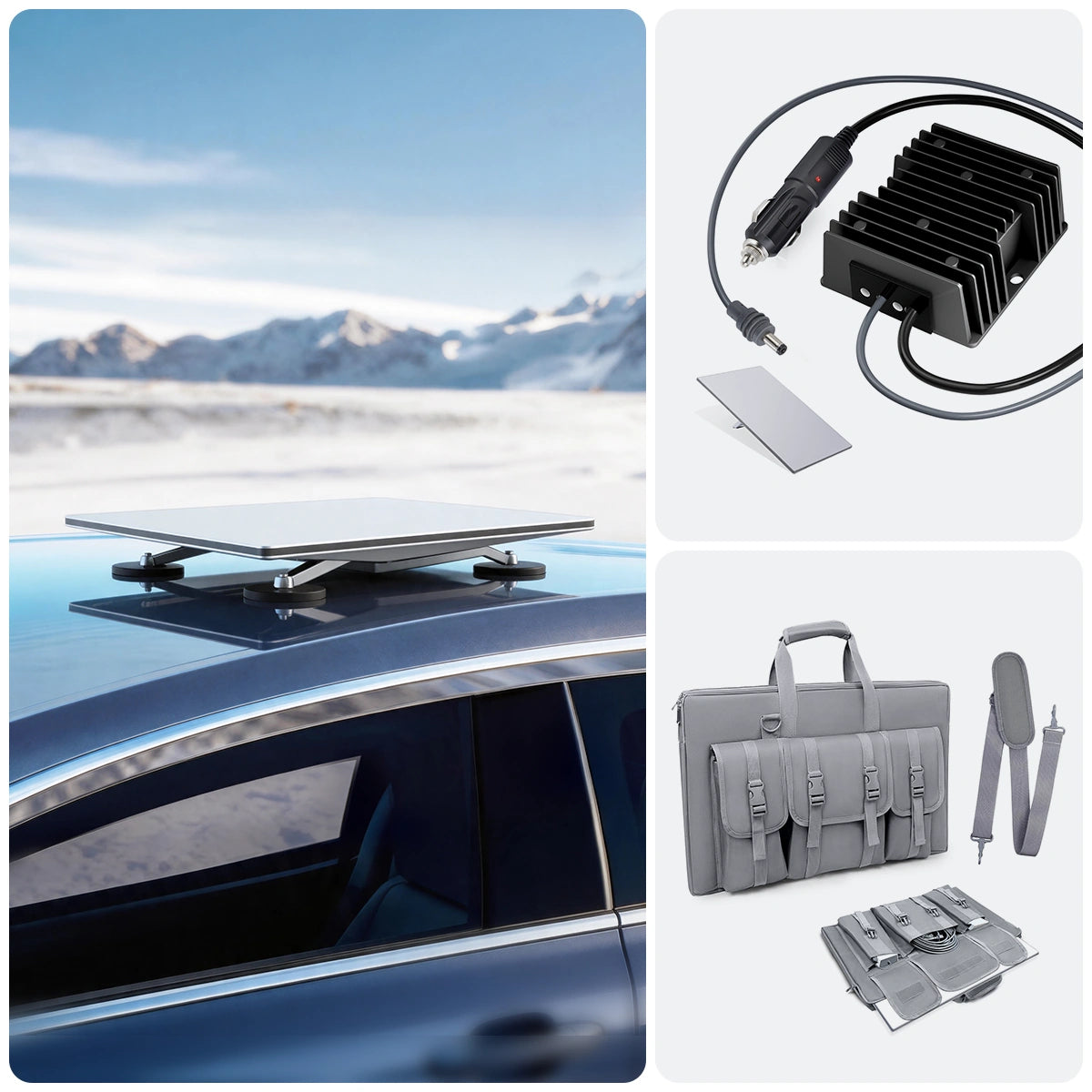 Starlink Gen 3-delige magnetische snelkoppelingsmontageset – Auto-adapter en draagtasoptie voor standaard 4/4X