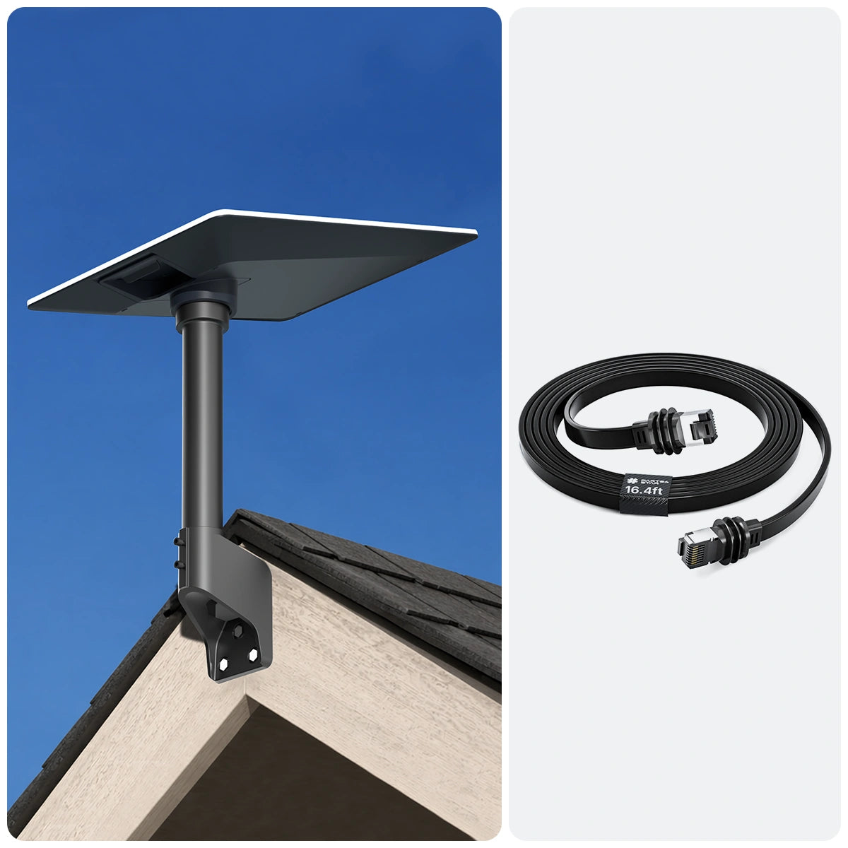 Starlink V5 Wall & Roof Mount Kit – Full Install Bundle with Cable & Router Mount