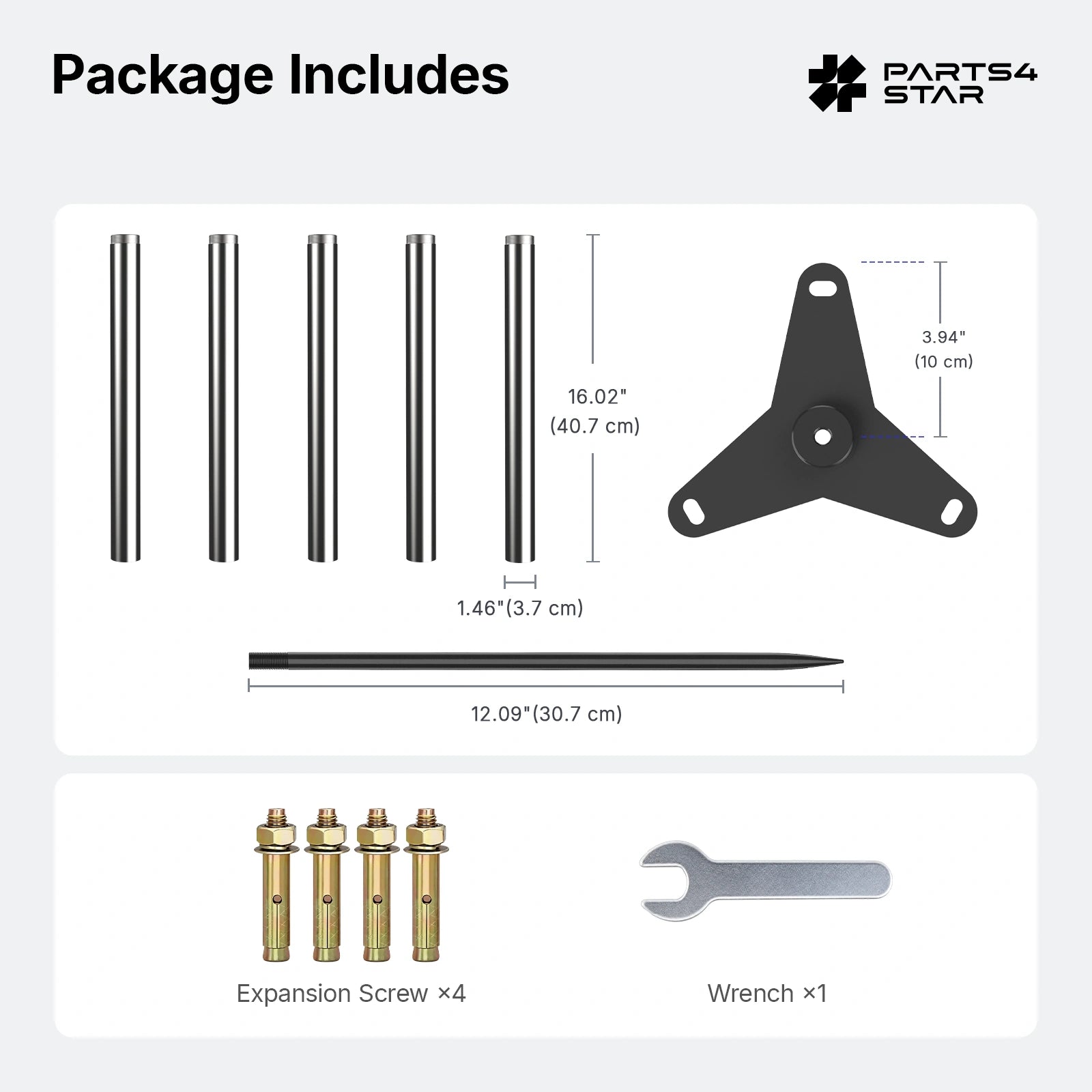 Starlink V5 No-Dig Ground Anchor Kit (6.6FT) - 316 Stainless Steel