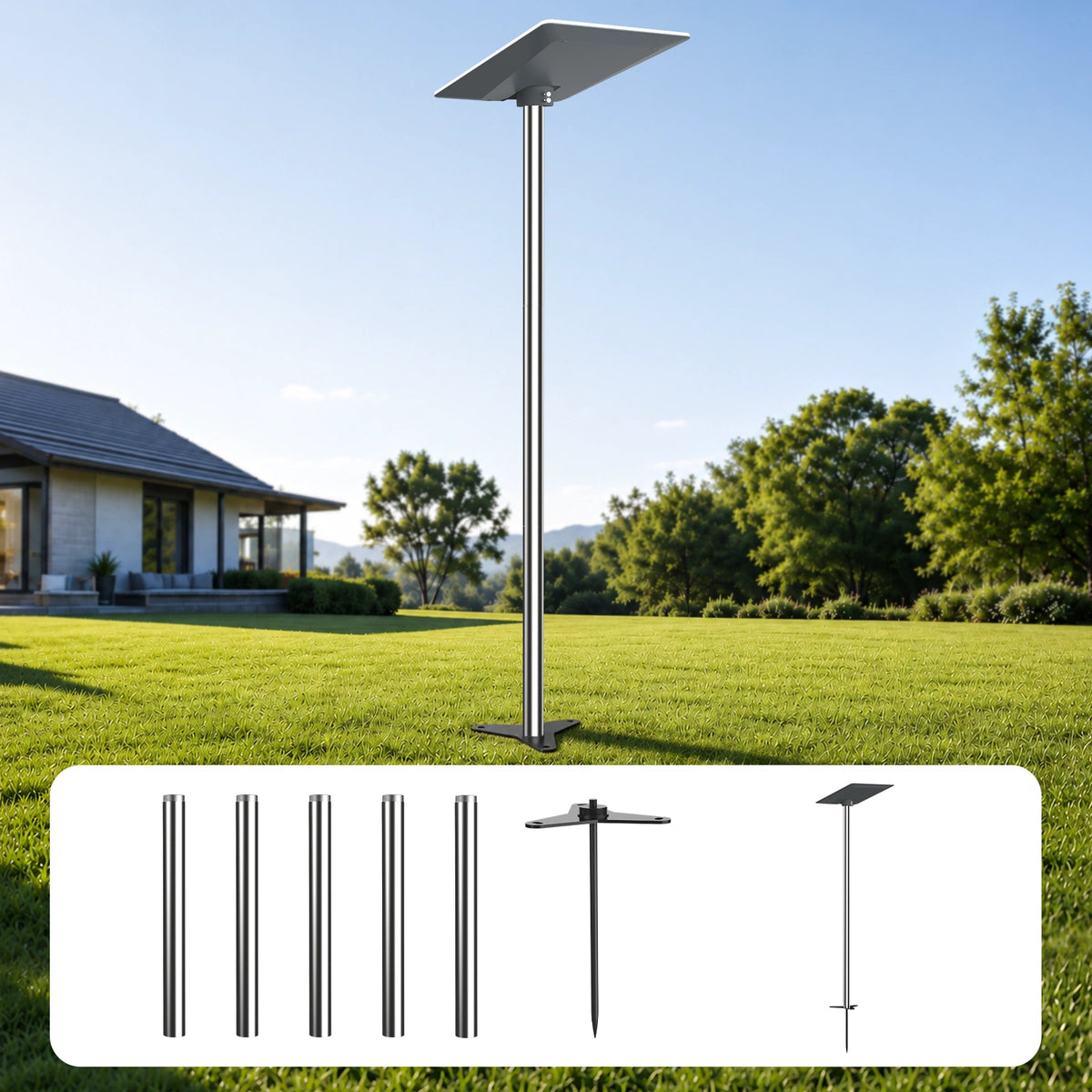 Starlink V5 No-Dig Ground Anchor Kit (6.6FT) - 316 Stainless Steel