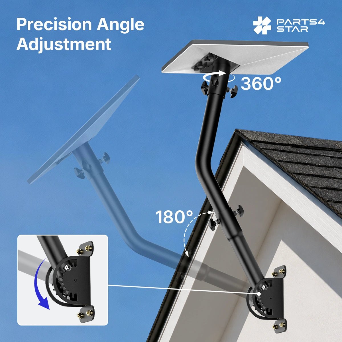 Starlink Mini Adjustable Wall Mount - 26" Pole - Parts4Star