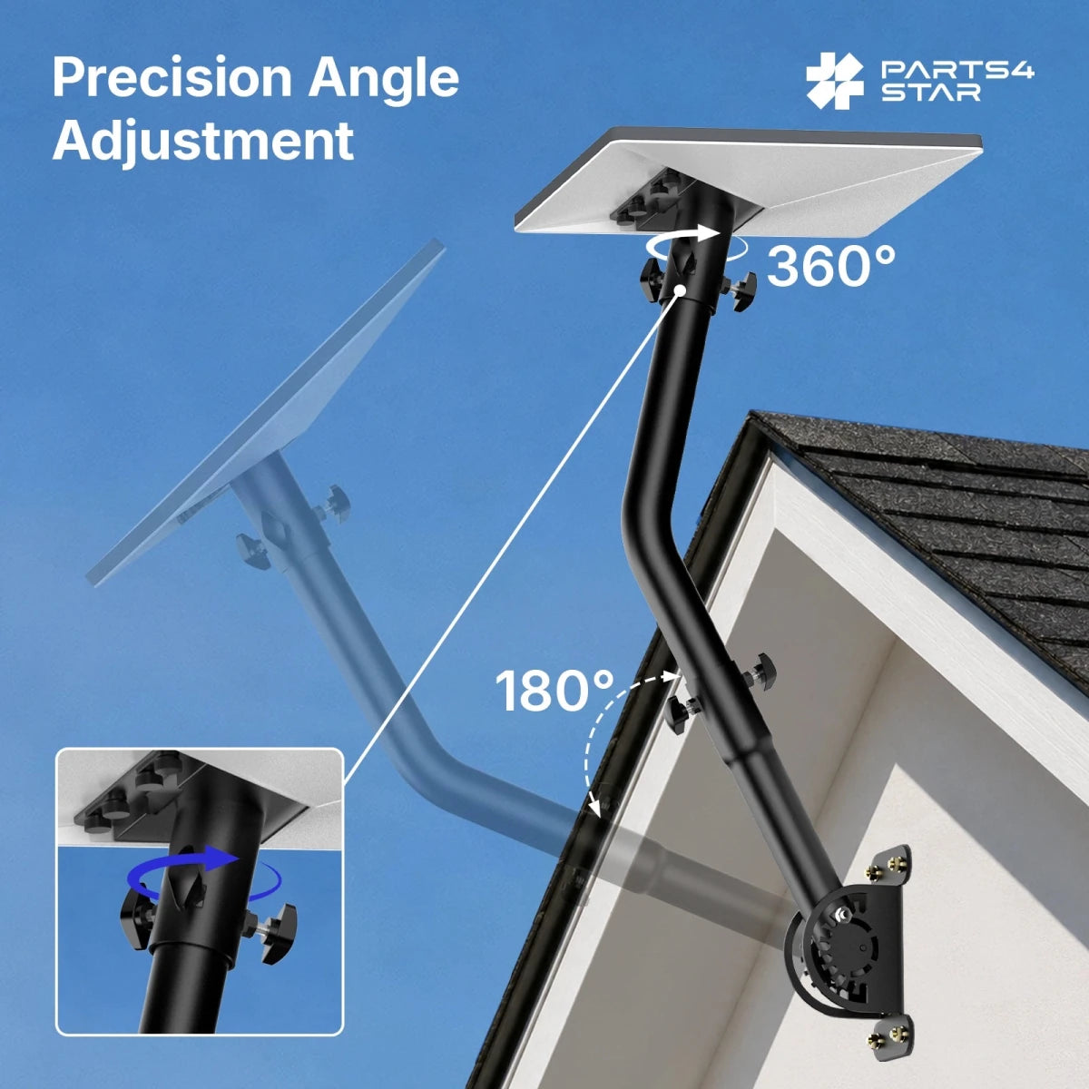 Starlink Mini Adjustable Wall Mount - 26" Pole - Parts4Star
