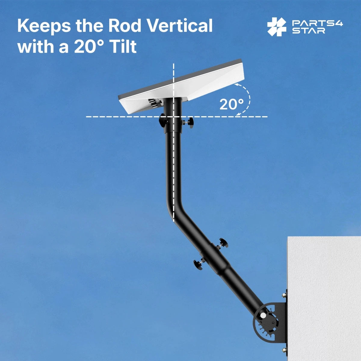 Starlink Mini Adjustable Wall Mount - 26" Pole - Parts4Star