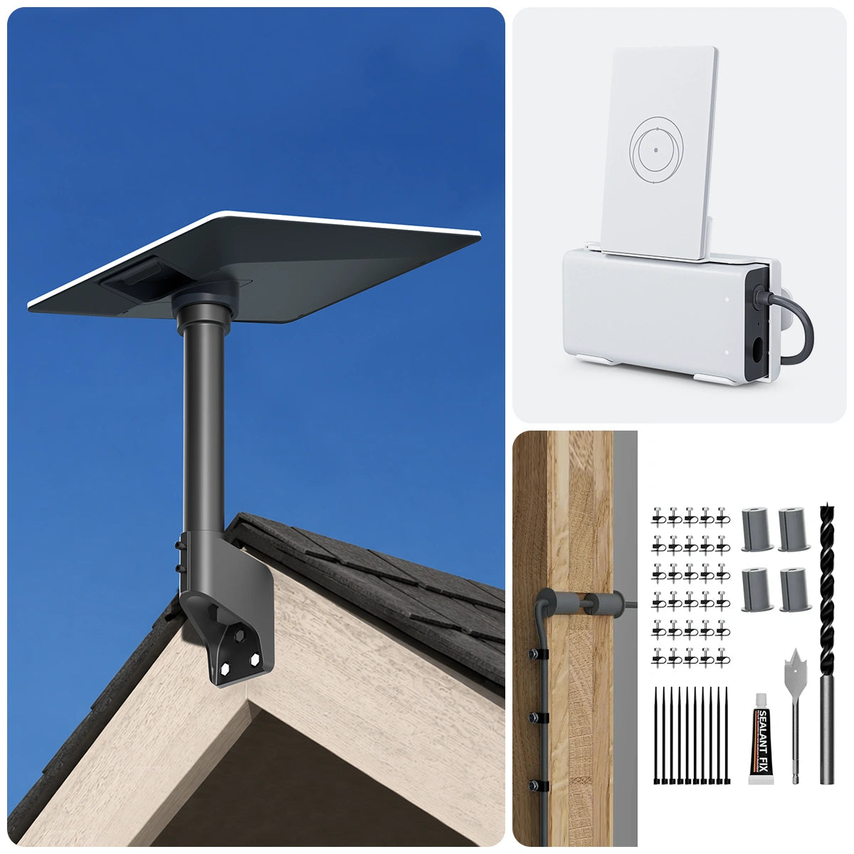 Starlink V5 Wall & Roof Mount Kit – Full Install Bundle with Cable & Router Mount