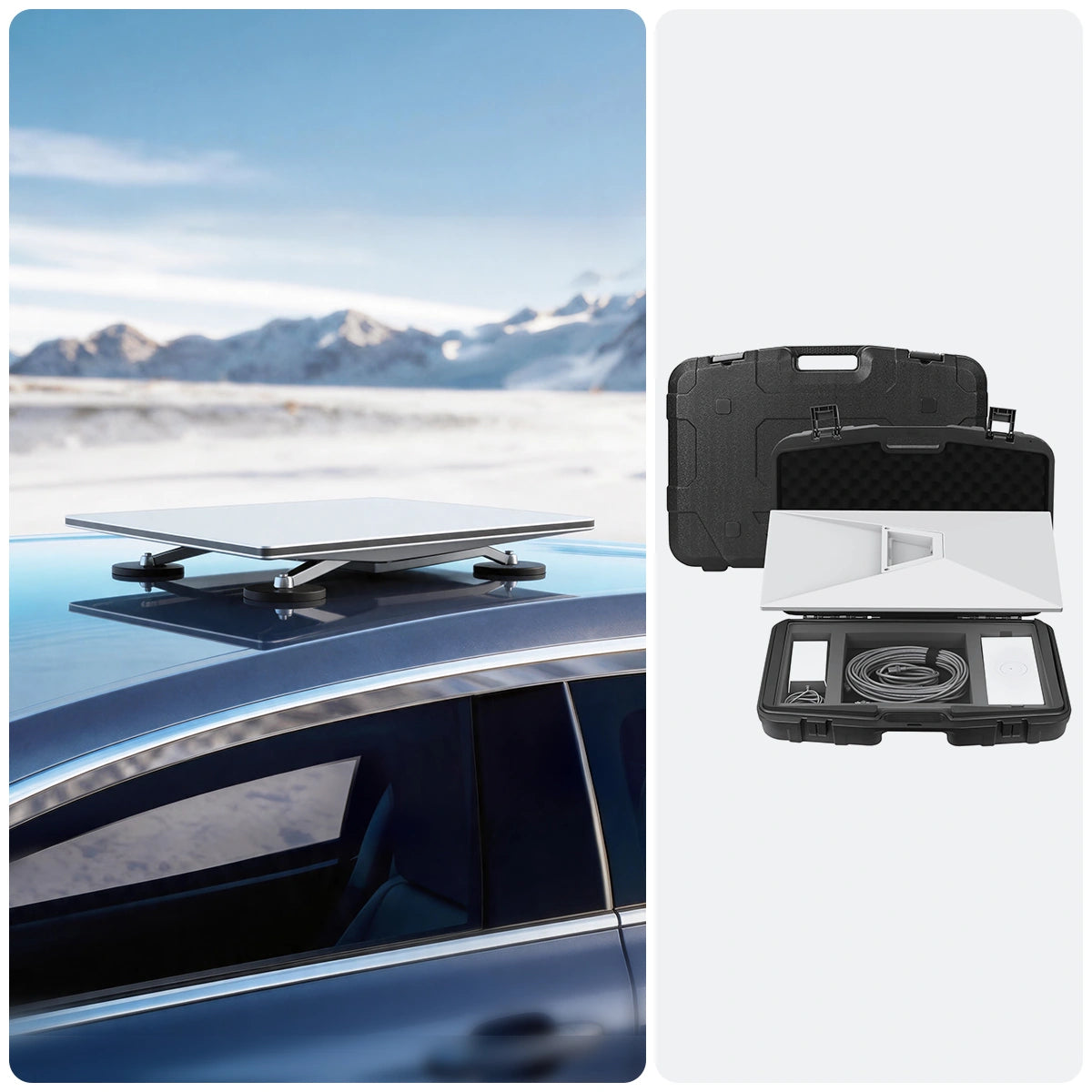 Starlink Gen 3-delige magnetische snelkoppelingsmontageset – Auto-adapter en draagtasoptie voor standaard 4/4X