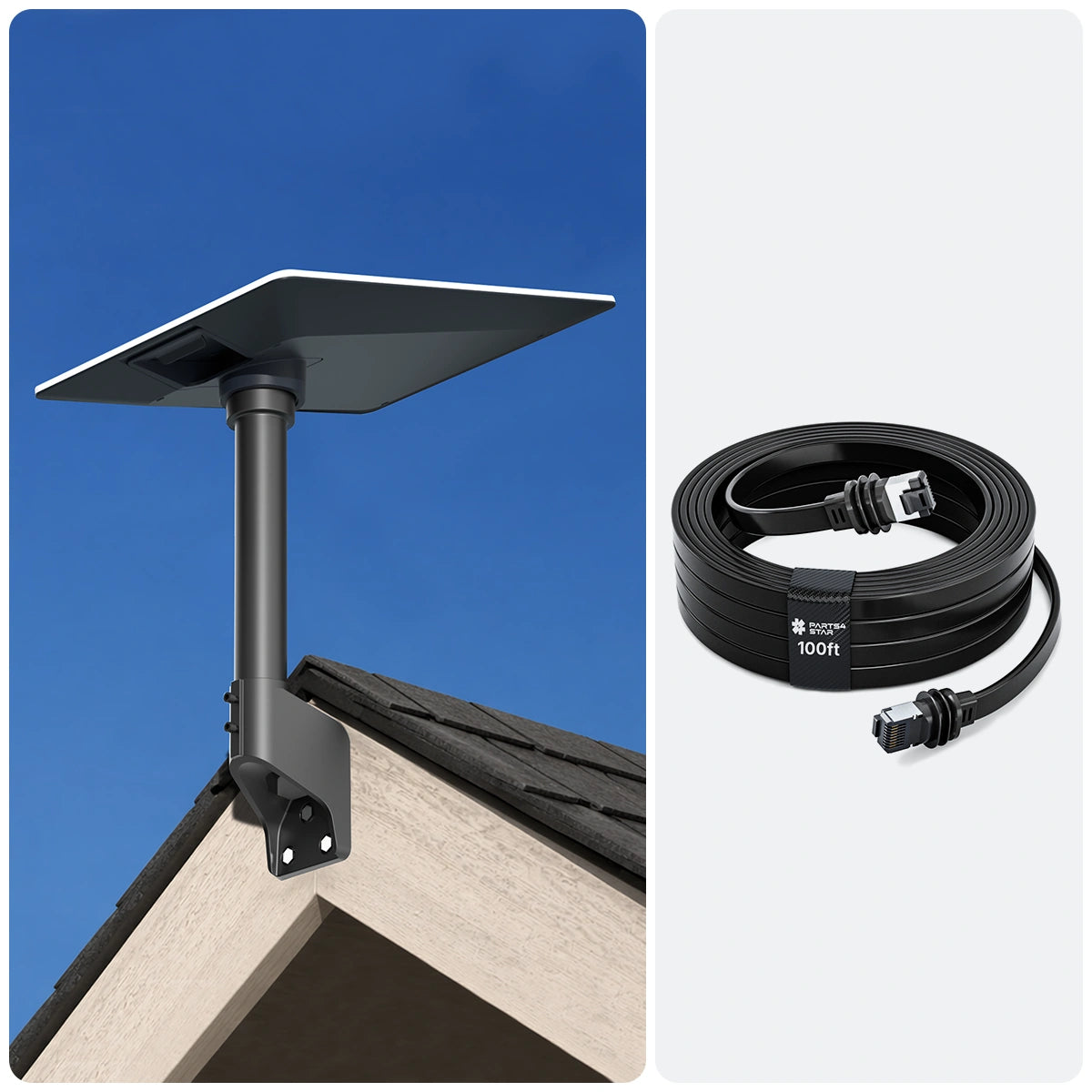 Starlink V5 Wall & Roof Mount Kit – Full Install Bundle with Cable & Router Mount