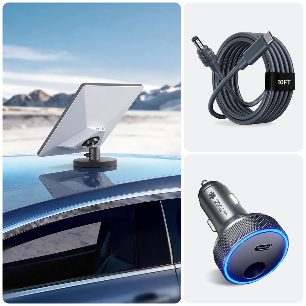 Starlink Mini 360° verstelbare balhoofdbevestiging reisset met voeding, kabel, koffer, statief en beschermhoes
