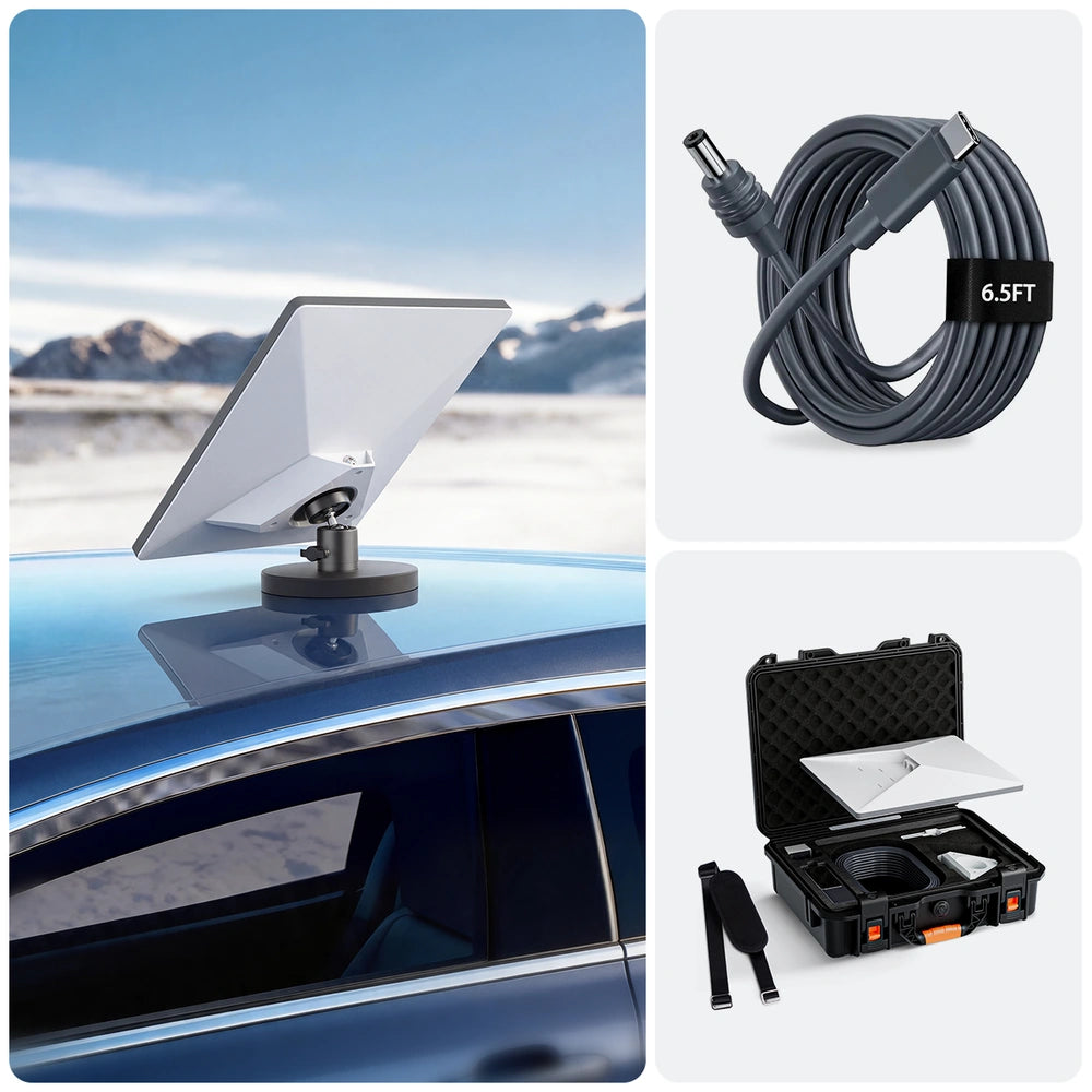 Starlink Mini 360° verstelbare balhoofdbevestiging reisset met voeding, kabel, koffer, statief en beschermhoes