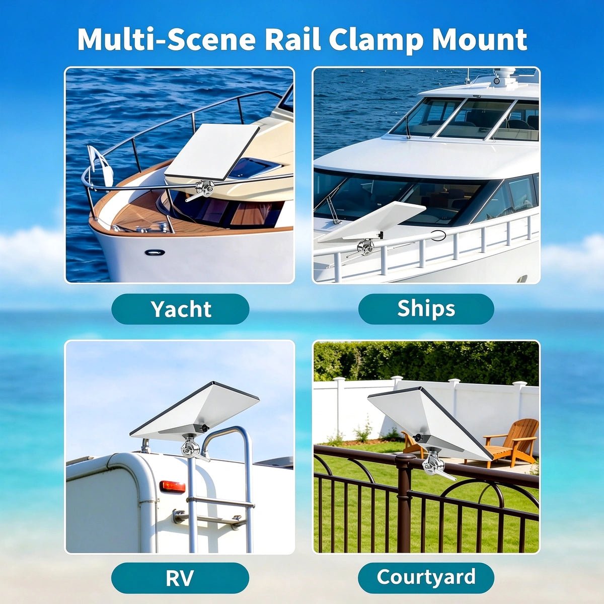 Starlink Mini Rail Mount, Marine-Grade 316 Stainless Steel - Parts4Star