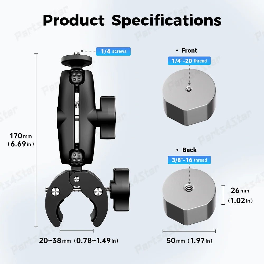 2025 New Version Adjustable Clamp Mount Kit for Starlink Mini - Parts4Star