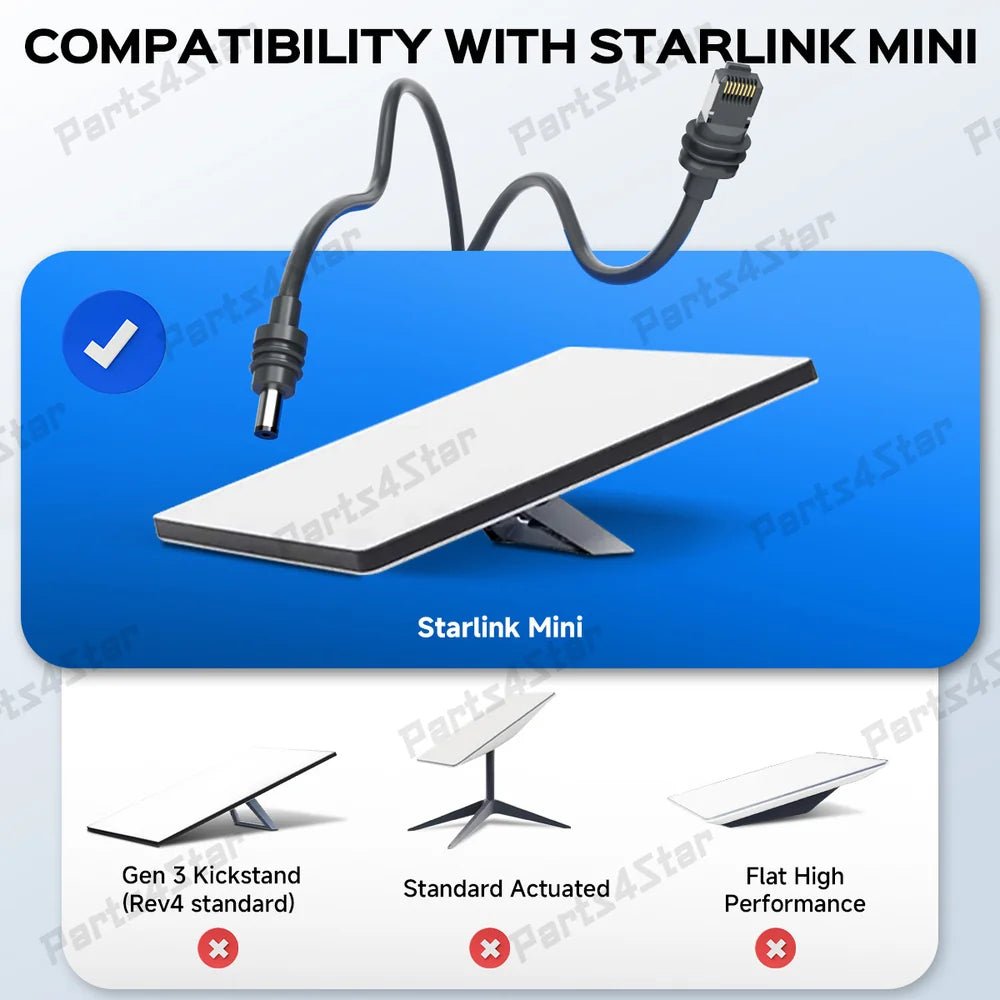 3 in 1 Starlink Mini Replacement Cord - Power & Network in One Cable - Parts4Star