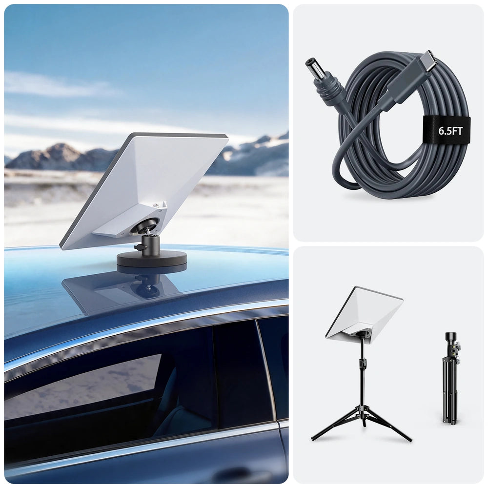 Starlink Mini 360° verstelbare balhoofdbevestiging reisset met voeding, kabel, koffer, statief en beschermhoes