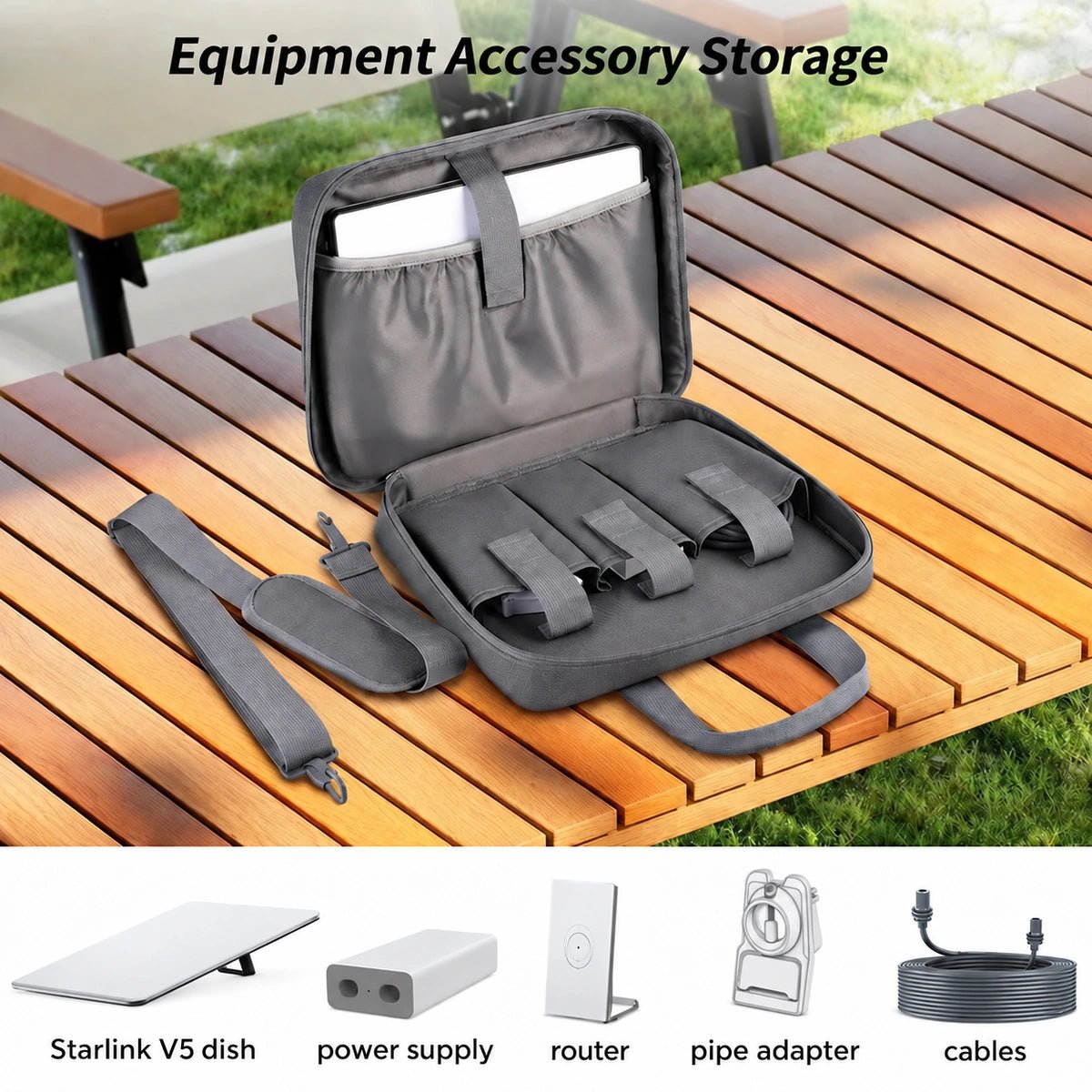 Starlink V5 Compact Carrying Case – Portable Protective Travel Storage Bag for Dish & Accessories - Parts4Star