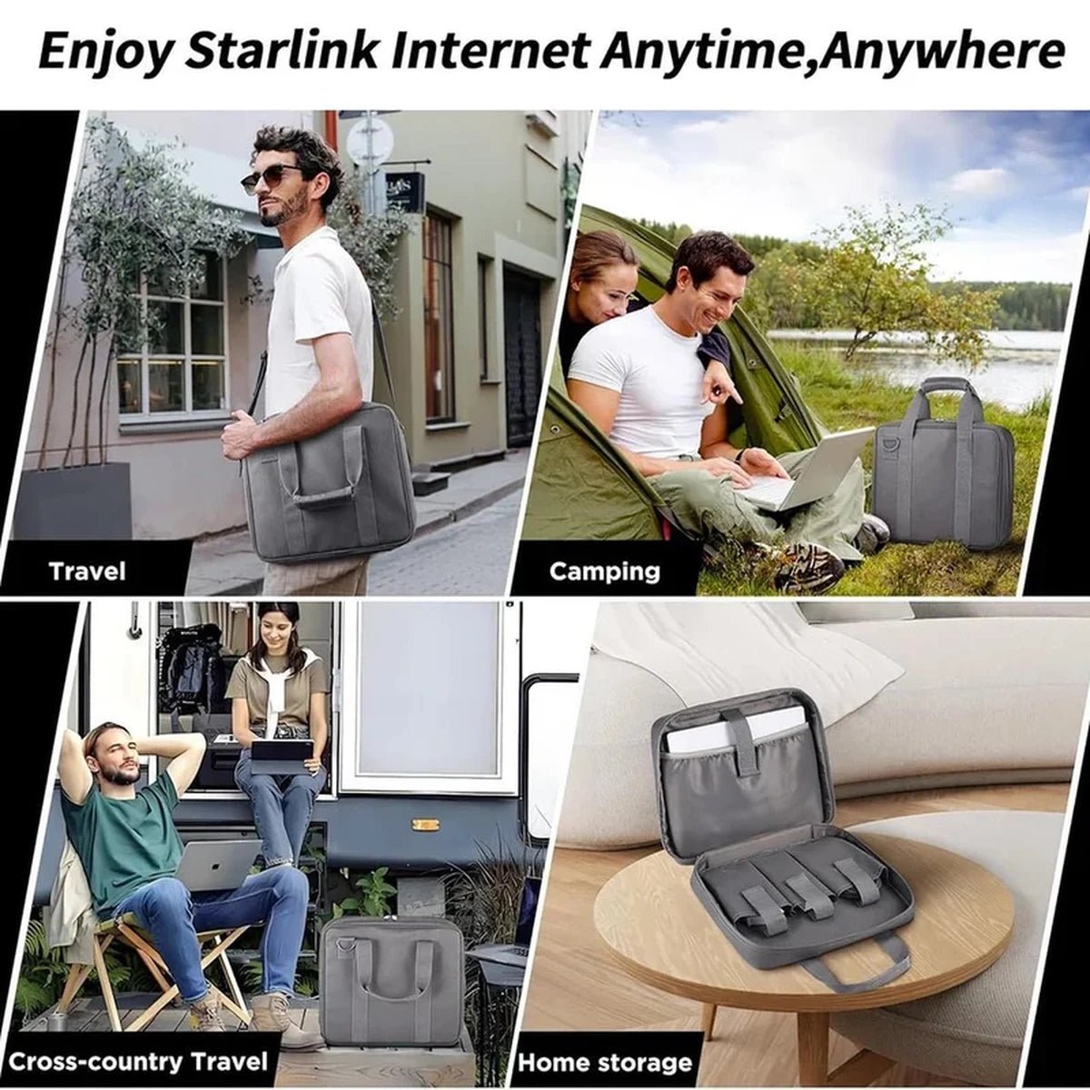 Starlink V5 Compact Carrying Case – Portable Protective Travel Storage Bag for Dish & Accessories - Parts4Star