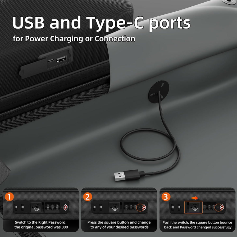 Sac de voyage antivol avec accès au port de chargement pour Starlink Mini