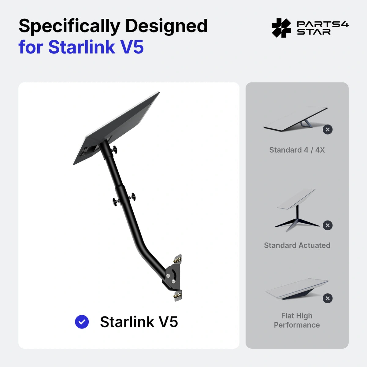 Starlink V5 Adjustable Wall Mount - 26" Pole
