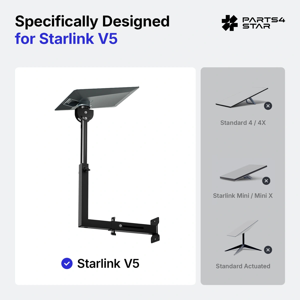 Starlink V5 Wall Mount - Adjustable Telescoping Arm