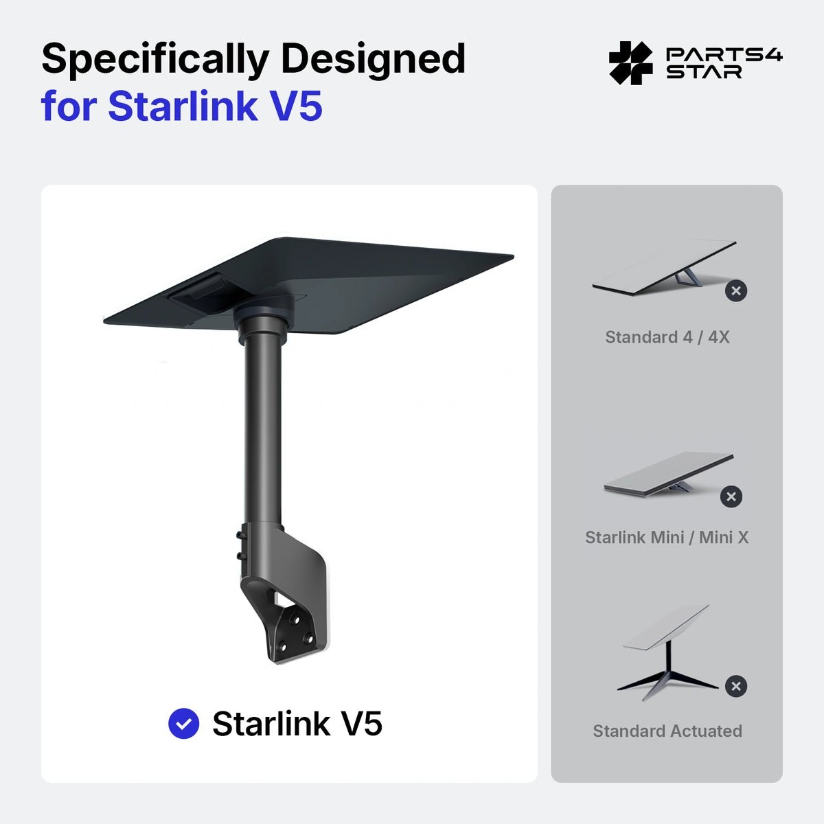 Starlink V5 Wall Mount Kit - 360° Rotatable - Parts4Star