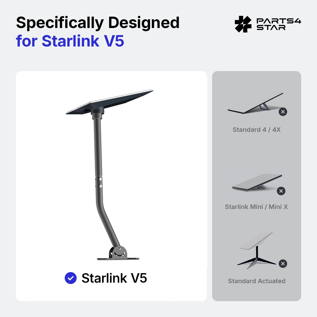Starlink V5 Wall & Roof Mount Kit - 30 Inch Adjustable