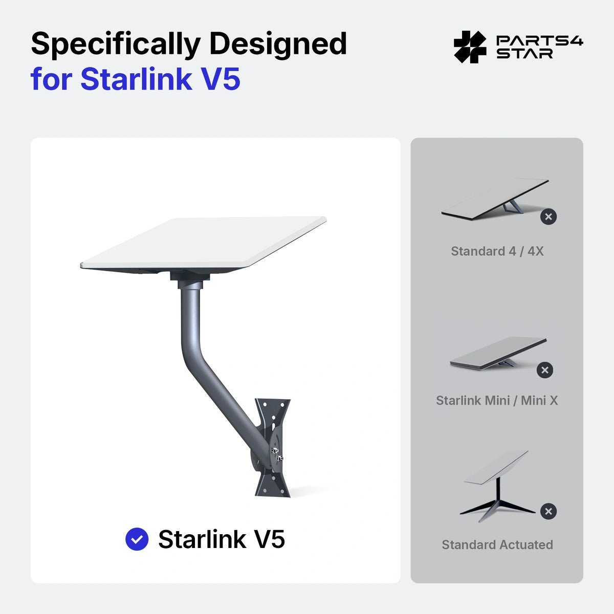 Starlink V5 Wall & Roof Mount Kit - 25 Inch Adjustable - Parts4Star