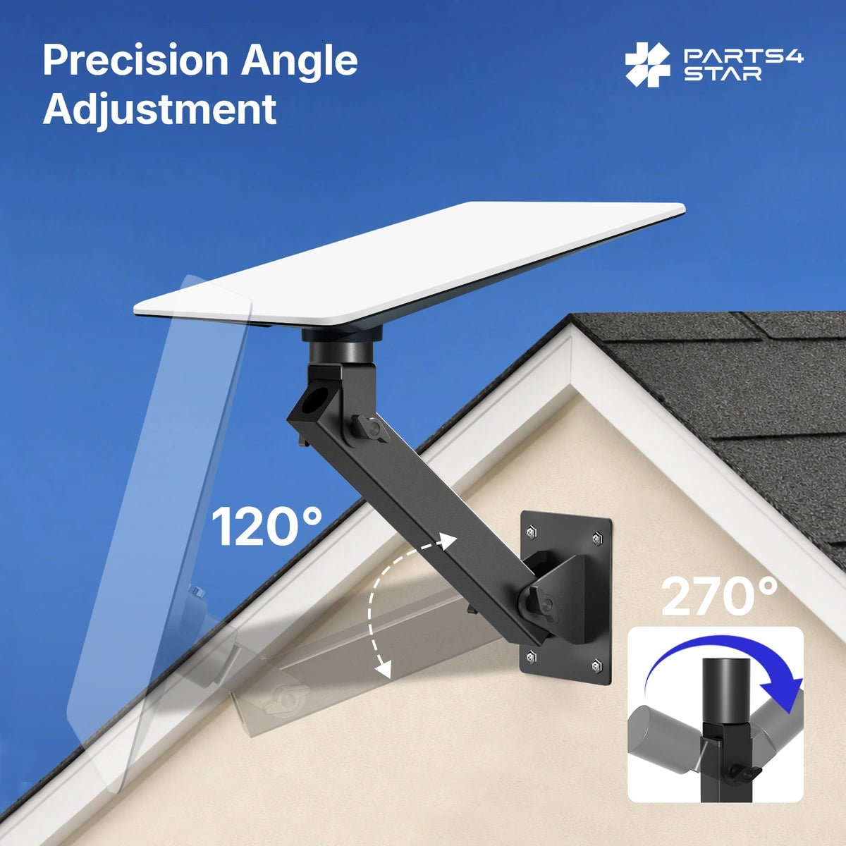 Starlink V5 Adjustable Wall Mount - 360° Rotation & 270° Tilt - Parts4Star