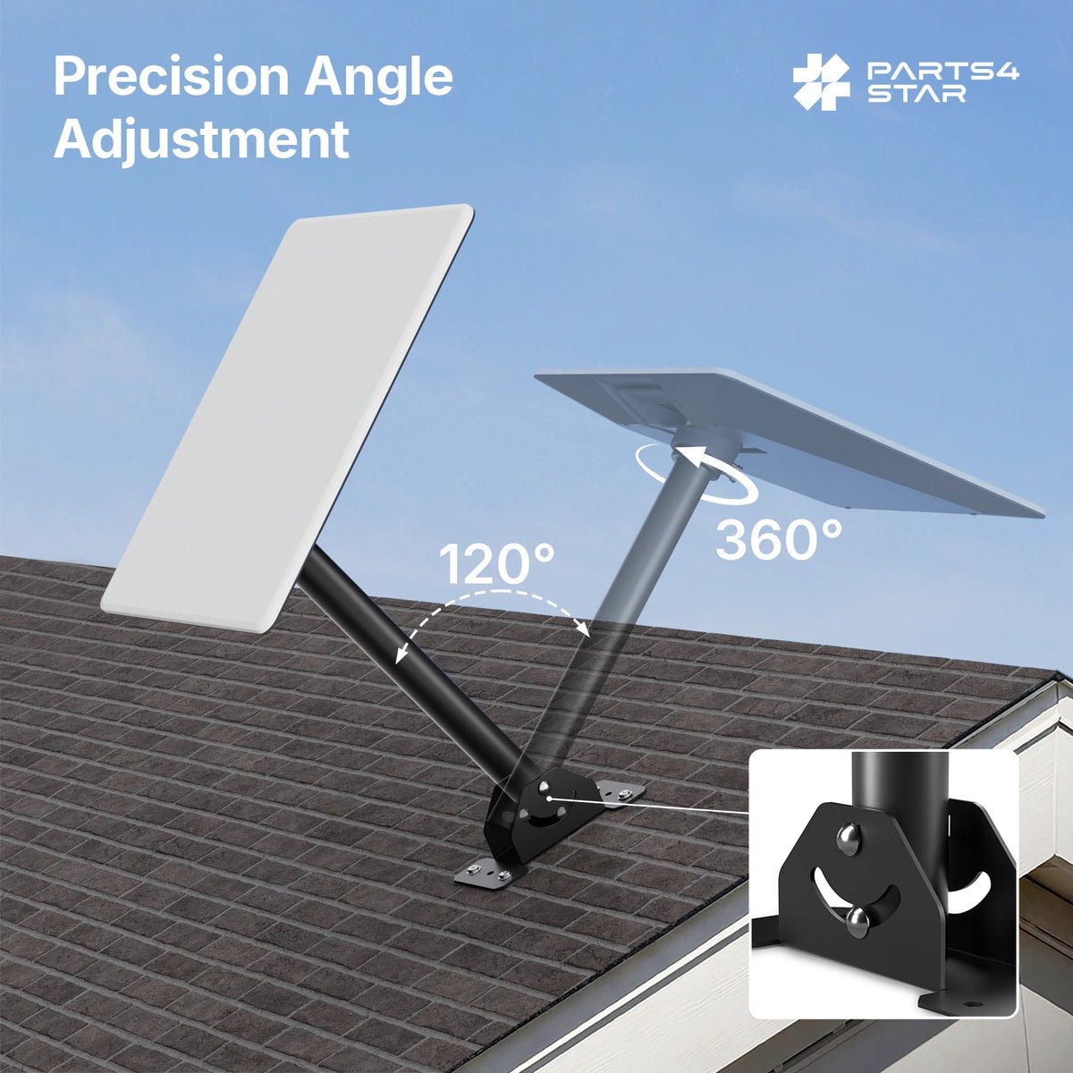 Starlink V5 Adjustable Roof Pole Mount Kit - Parts4Star
