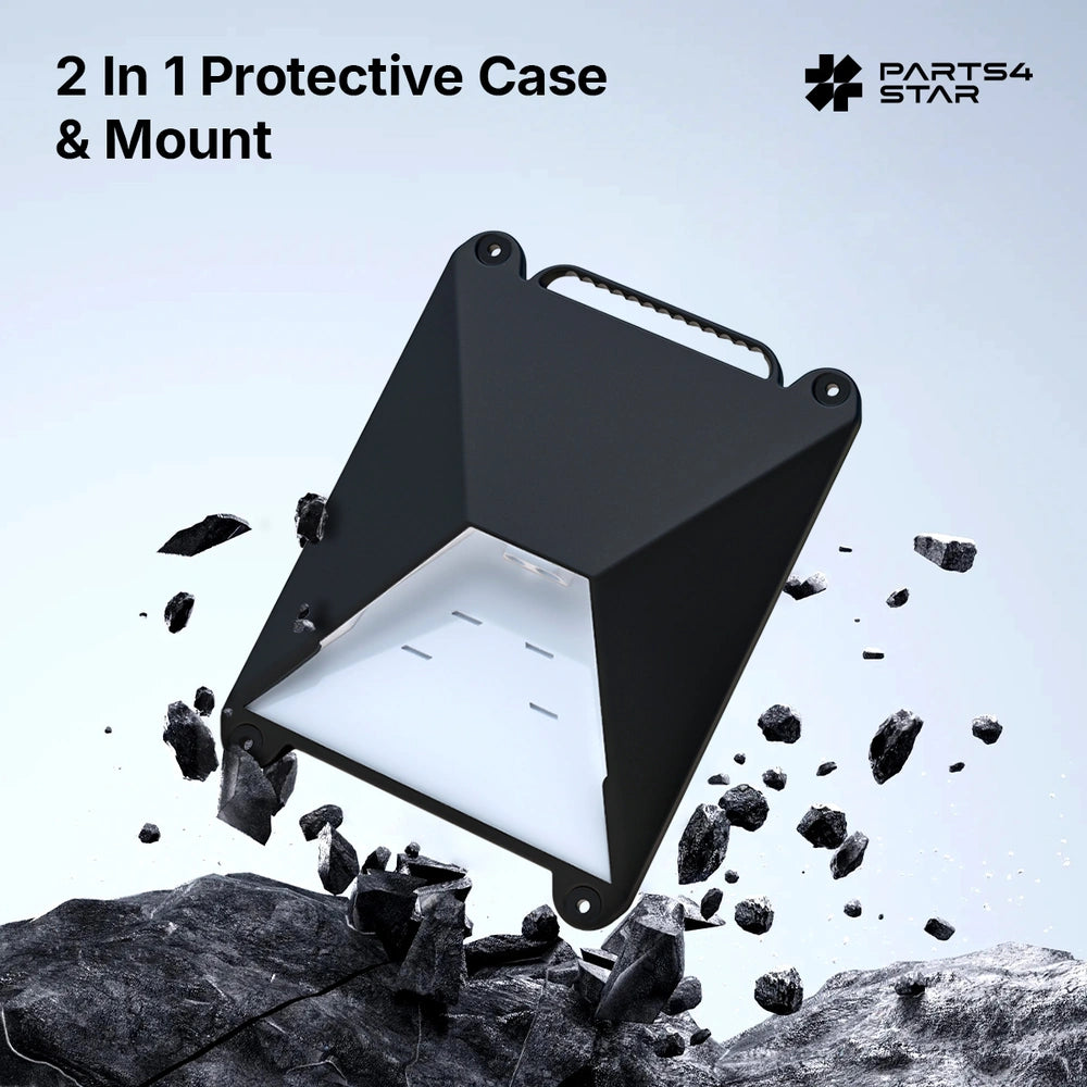 Starlink Mini Support à ventouse avec étui de protection en silicone, support de voiture antichoc, Starlink Mini Accessoires