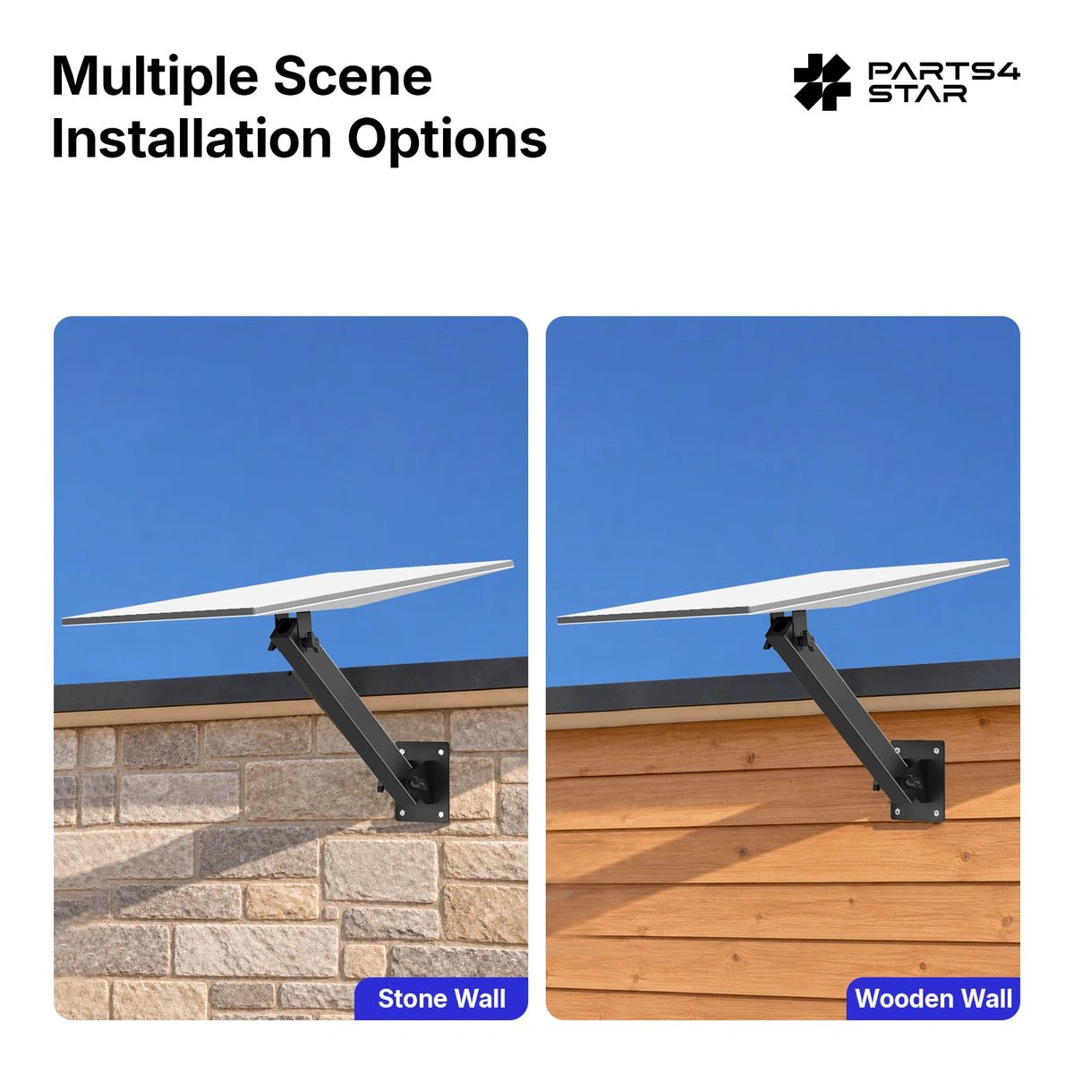 Starlink V4 Adjustable Wall Mount - 270° Tilt, for Standard Gen 3/V3/V4 - Parts4Star