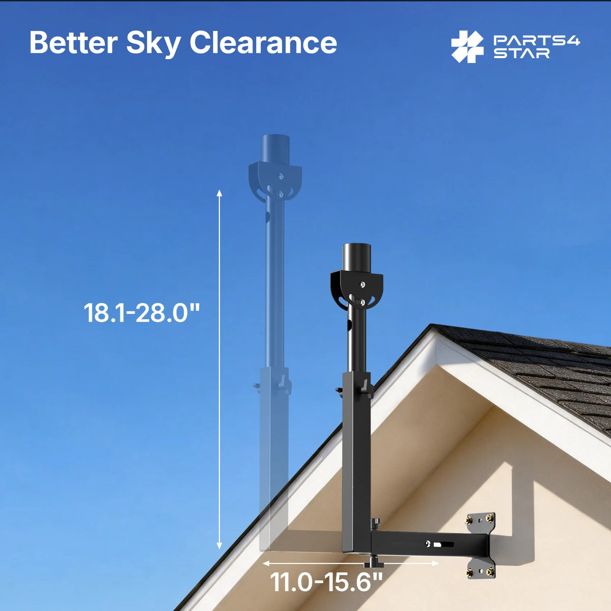 Starlink V5 Wall Mount - Adjustable Telescoping Arm
