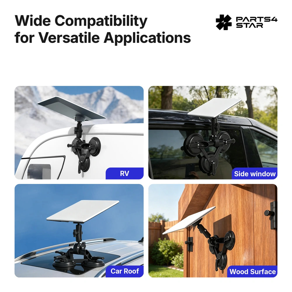 Starlink V5 Suction Cup Mount with Adjustable Angle, for RV, Car Windows & Sunroof