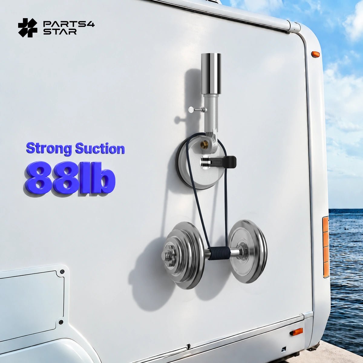 Starlink Mini Metal Suction Cup Mount with Adjustable Angle, for RV, Car Windows & Sunroof – Windproof - Parts4Star