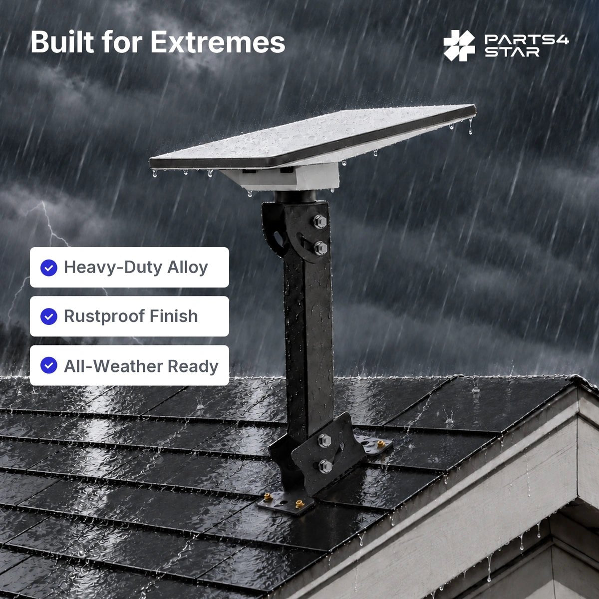 Starlink Mini Adjustable Roof Mount Kit - Reinforced Carbon Steel Square Tube - Parts4Star