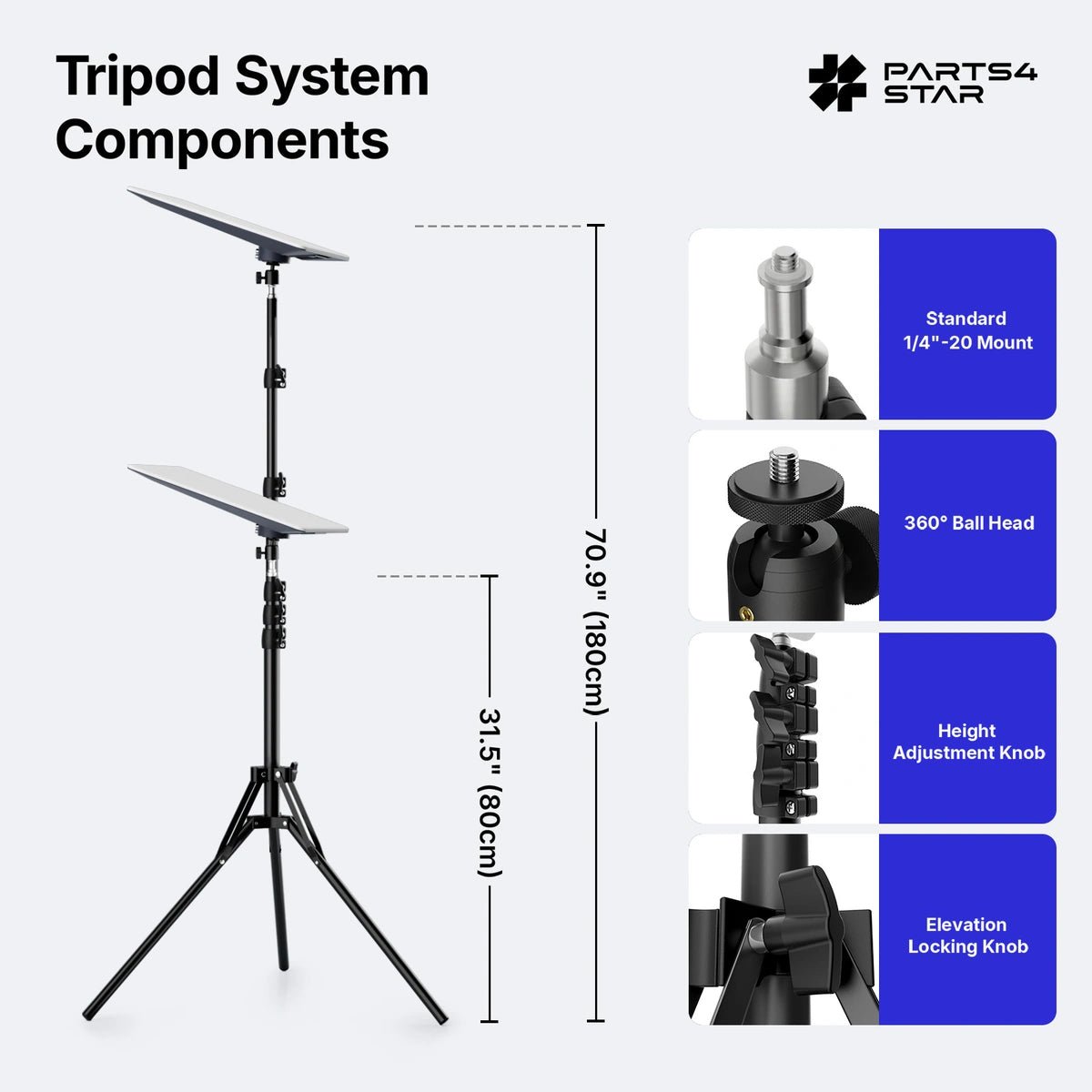 Starlink V5 Adjustable Tripod Mount - Parts4Star