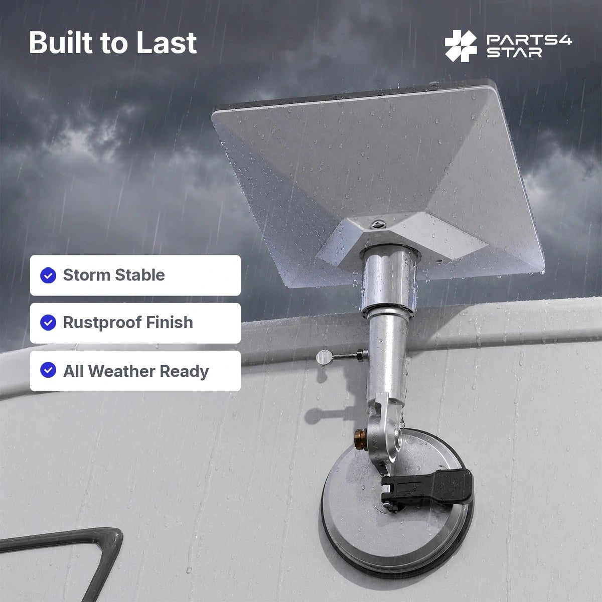 Starlink Mini Metal Suction Cup Mount with Adjustable Angle, for RV, Car Windows & Sunroof – Windproof - Parts4Star