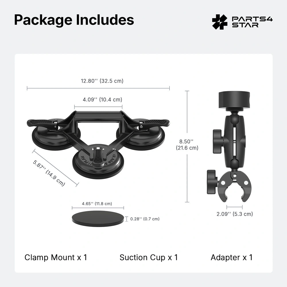 Starlink V5 Suction Cup Mount with Adjustable Angle, for RV, Car Windows & Sunroof