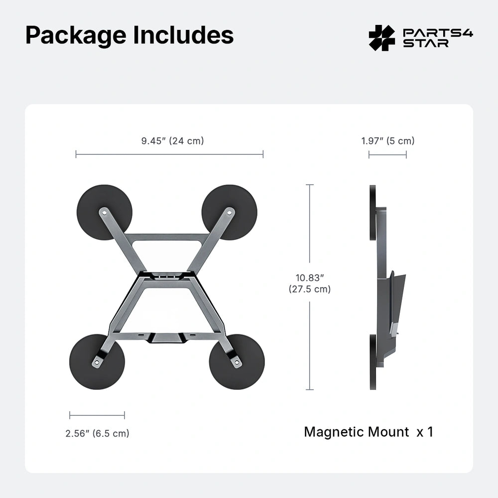 Starlink Mini Support magnétique à dégagement rapide, force de maintien magnétique de 90 kg, fixation sur toit de véhicule sans perçage. Starlink Mini Accessoires