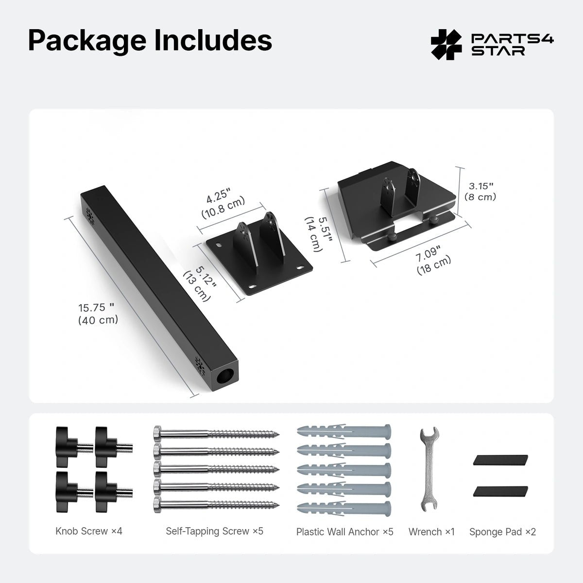 Starlink V4 Adjustable Wall Mount - 270° Tilt, for Standard Gen 3/V3/V4 - Parts4Star