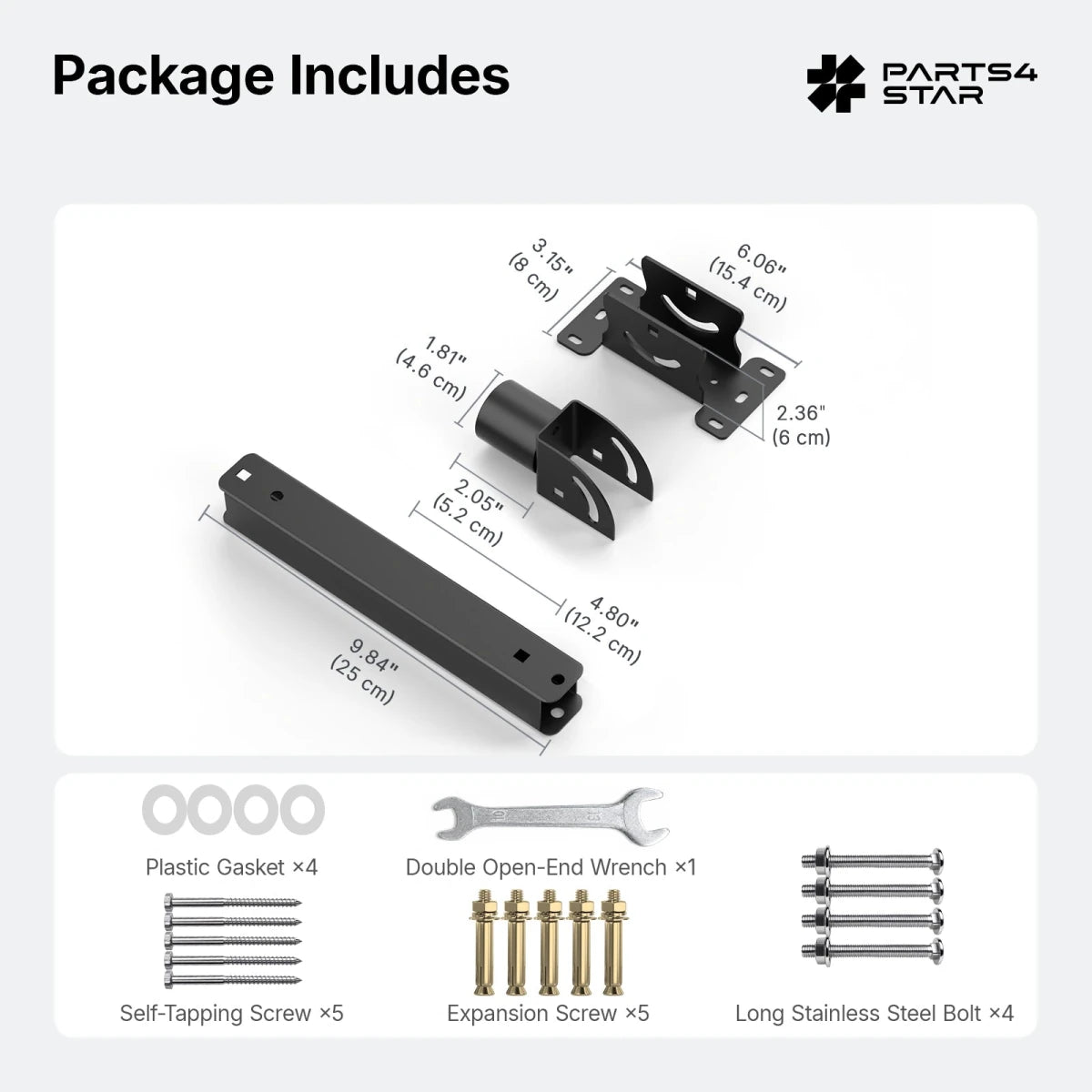 Starlink V5 Adjustable Roof Mount Kit - Reinforced Carbon Steel Square Tube - Parts4Star
