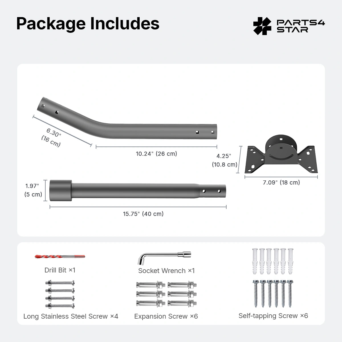 Starlink V5 Wall & Roof Mount Kit - 30 Inch Adjustable