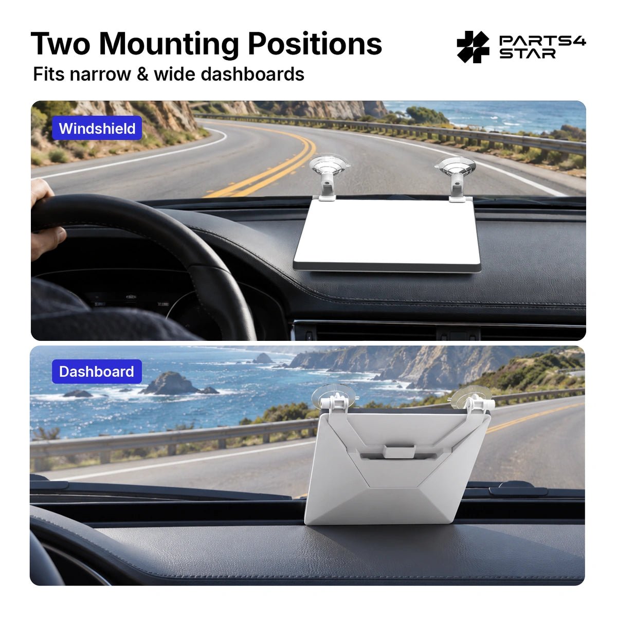 Starlink Mini Dashboard & Windshield Suction Cup Mount - 90° Adjustable - Parts4Star